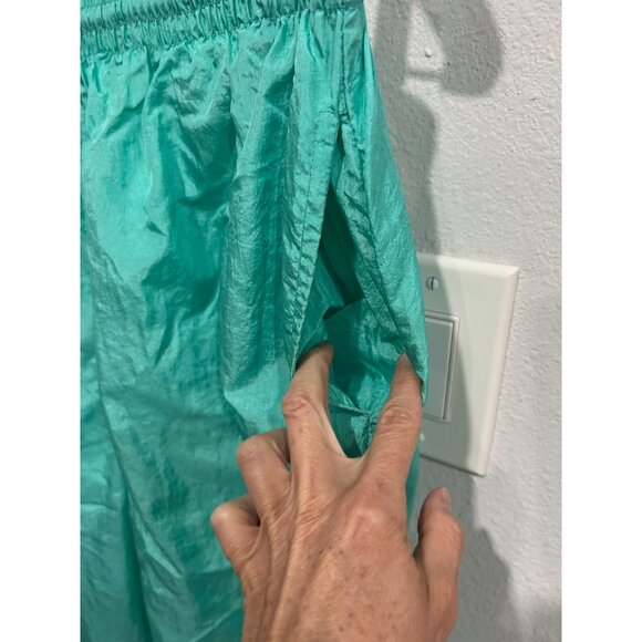 Vintage Casual Isle Windbreaker Tracksuit Set Teal Sz XL Reversible Retro Sport - Picture 16 of 16